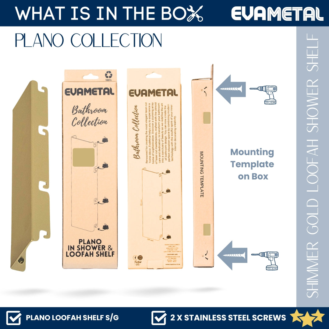 Loofah In-Shower Shelf - SHIMMER GOLD - Plano Collection