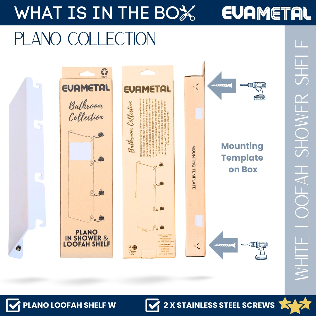 Loofah In-Shower Shelf - WHITE - Plano Collection