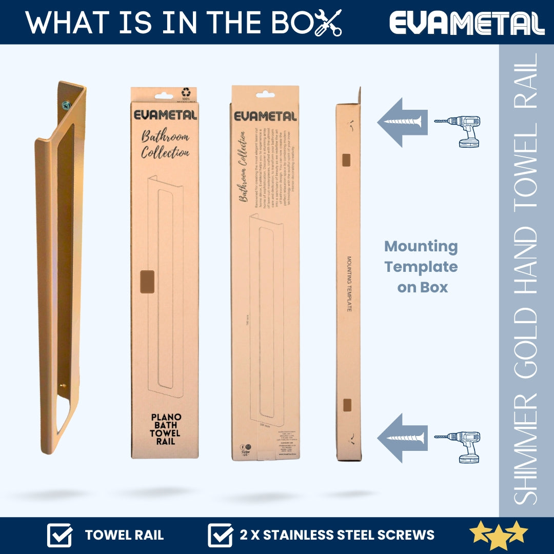 Hand Towel Rail - SHIMMER GOLD - Plano Collection