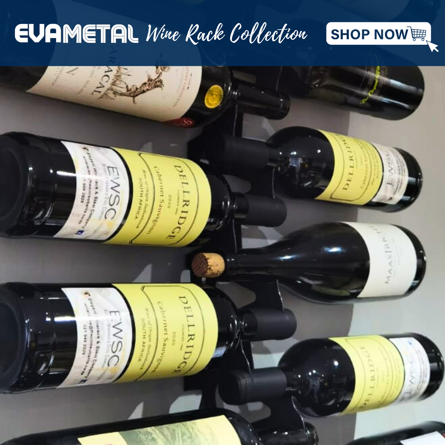 Wine Rack - CURVED STACKED – EvaMetal