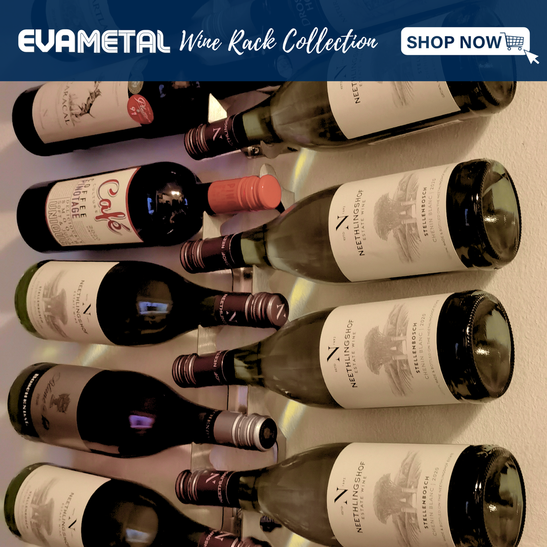 Wine Rack - CURVED STACKED – EvaMetal