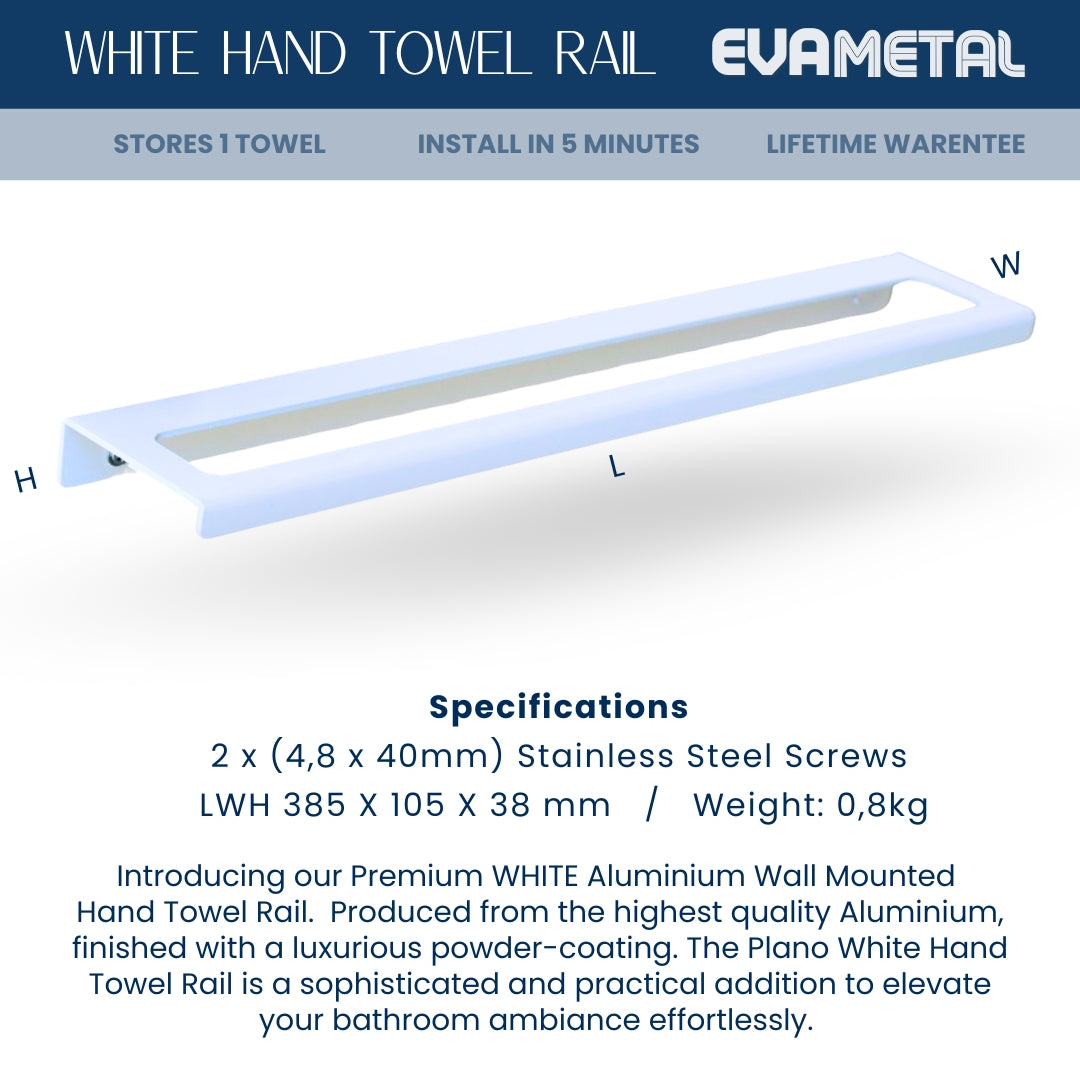 Hand Towel Rail - WHITE - Plano Collection